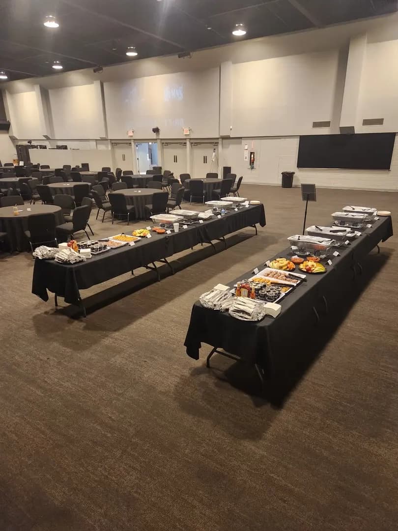 Professional catering event setup