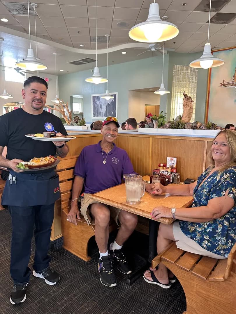 Attentive service for dining couple