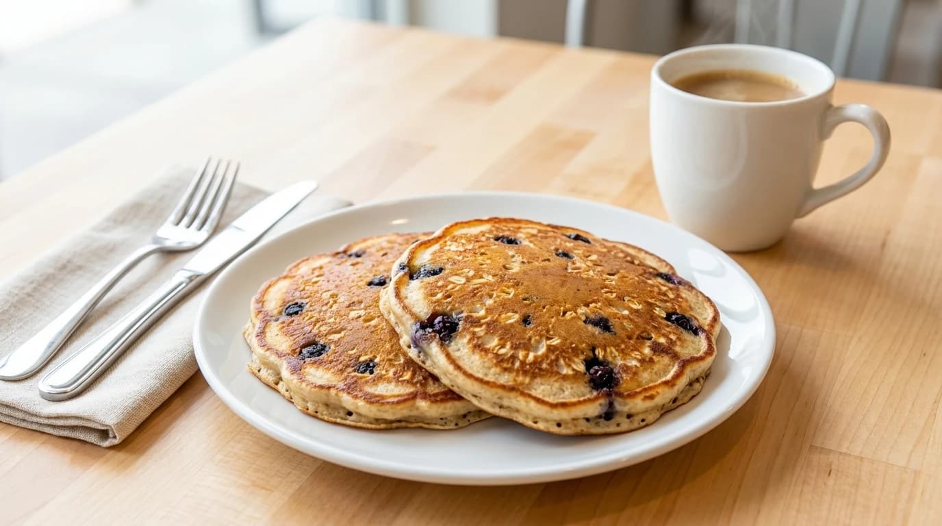 Protein Pancakes - Our signature pancakes, packed with protein and flavor! Filled with Wild Maine Blueberries, homemade - U.S. Egg Breakfast & Lunch menu item
