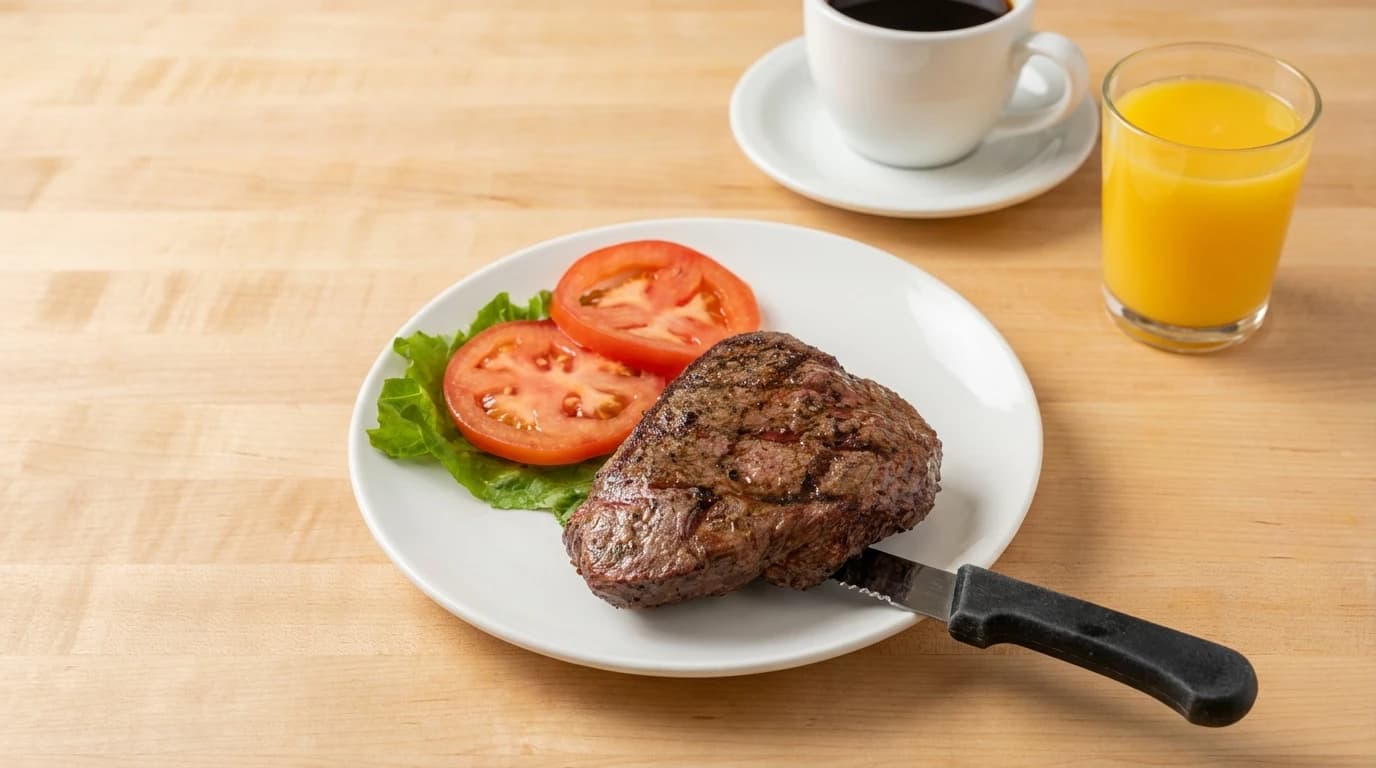 Grilled Angus Sirloin - Premium 8oz Angus sirloin steak grilled to your preferred temperature. A hearty protein option for a - U.S. Egg Breakfast & Lunch menu item