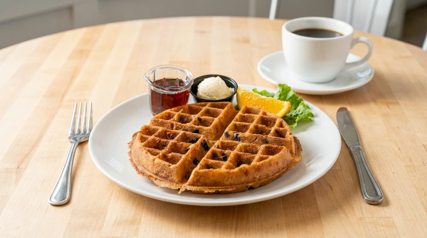 Protein Waffle - A protein-packed waffle for a nutritious and delicious start to your day. The perfect balance of fla - U.S. Egg Breakfast & Lunch menu item